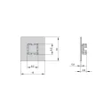 Dangtelis 18x18mm, uždengimo CUBE juoda (2 vnt.)