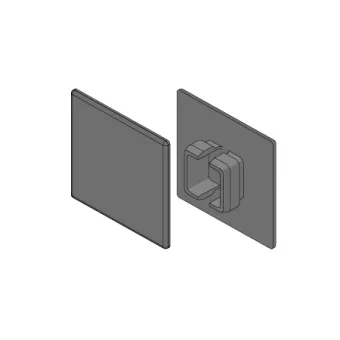 End cap 18x18mm cover CUBE black 2 pcs