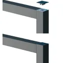 Dangtelis 18x18mm, uždengimo CUBE juoda (2 vnt.)