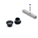 End cap Ø10mm black 2 pcs
