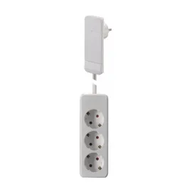 Kištukas SMARTPLUG ilgik.3xCEE7/3 balta laid.L1600