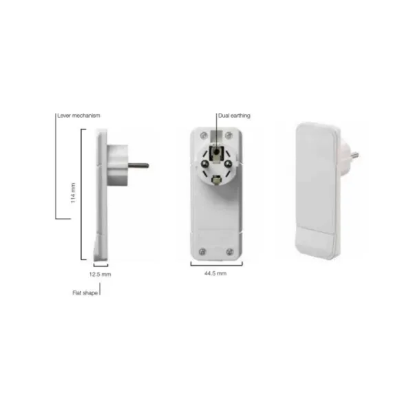 Kištukas SMARTPLUG ilgik.3xCEE7/3 balta laid.L1600