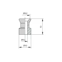 Sleeve for screw fixing panels from below CUBE 2 pcs