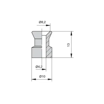 Sleeve for screw fixing panels from below CUBE 2 pcs