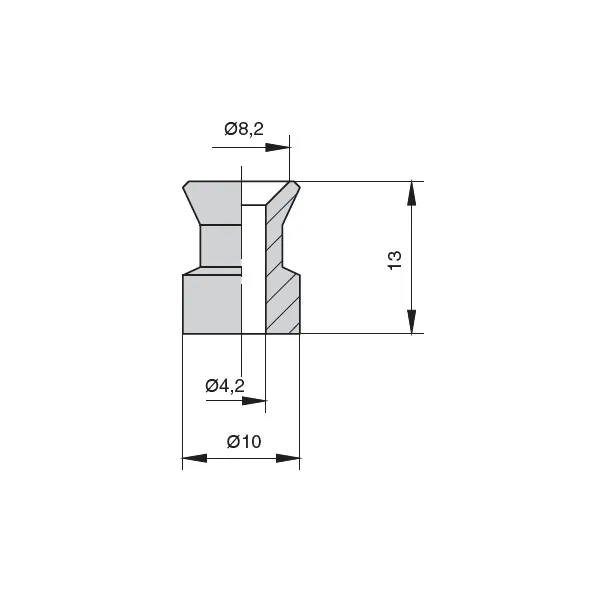 Įvorė plokštės prisukimui iš apačios CUBE (2 vnt.)