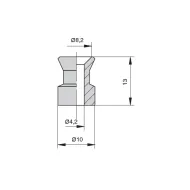 Įvorė plokštės prisukimui iš apačios CUBE 2VNT