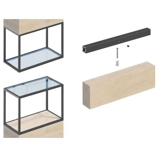 Įvorė plokštės prisukimui iš apačios CUBE (2 vnt.)