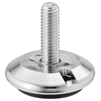 Adjusting screw, round, for glide inserts, rigid