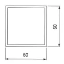 Profile vertical L3850mm 60x60mm