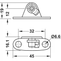 Screw-on bracket, For Maxi flap fittings, Duo standard/forte flap fittings and for lid Maxi Up