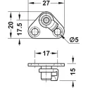 Screw-on bracket, For flap, Duo standard/forte