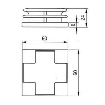Bottom cover 60x60mm