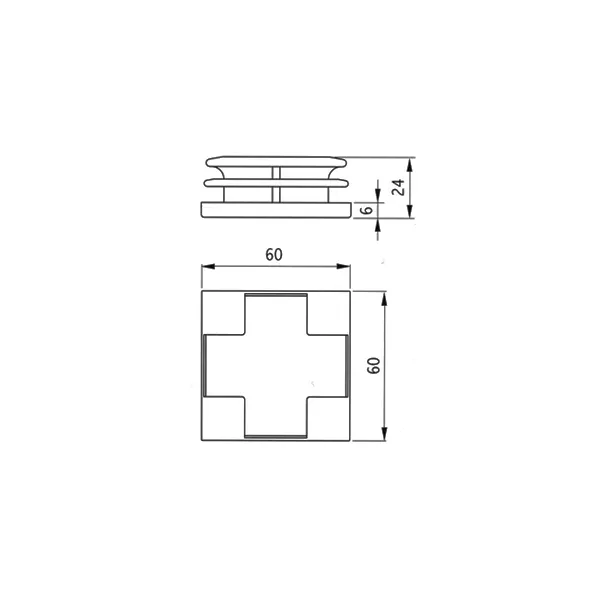 Bottom cover 60x60mm