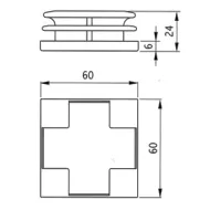 Dangtelis apatinis 60x60 VOLPATO