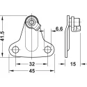 Screw-on bracket, For Duo standard/forte flap fitting