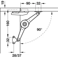 Tvirtinimas mechanizmui prie korpuso baltas HAFE