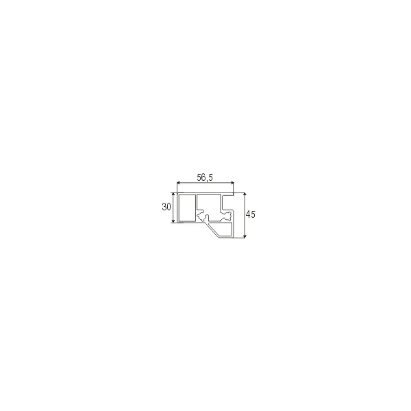 Profile horizontal L4550mm black