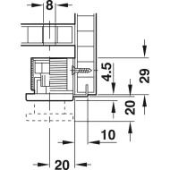 Atrama reg. su tvirtinimu H50 D32 HAFELE