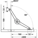 Lid stay/flap stay, Duo forte, individual component