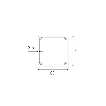 Profile vertical 80x80mm L3850mm