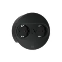 TWIST 2 2xCEE7/3 L2m black round
