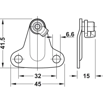 Tvirtinimas mechanizmui prie korpuso juoda