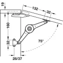Screw-on bracket, For Duo standard/forte flap fitting