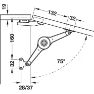 Tvirtinimas mechanizmui prie korpuso juoda HAFE