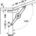 Screw-on bracket, For Duo standard/forte flap fitting
