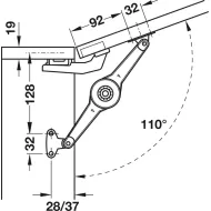 Tvirtinimas mechanizmui prie korpuso juoda HAFE