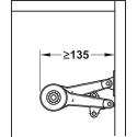 Lid stay/flap stay, Häfele Duo standard, individual fitting