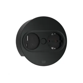 RB TWIST 2 Round CEE7/3+d.USB A+C krov. juoda laid.L2000