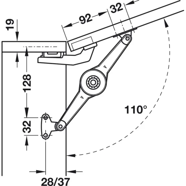 Screw-on bracket, For Duo standard/forte flap fitting