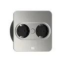 TWIST 2 2xCEE7/3 L2m stainless steel angular