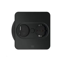 RB TWIST 2 Square CEE7/3+d.USB A+C krov. juoda laid.L2000