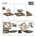 Rozečių blokas TWIST 2xCEE7/3, matinis baltas laidas L2000mm