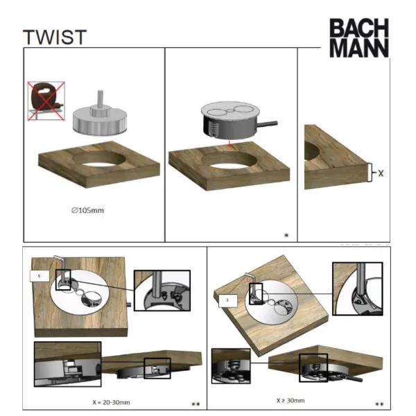 TWIST 2xCEE7/3 L2m cable white 30GE semi matt