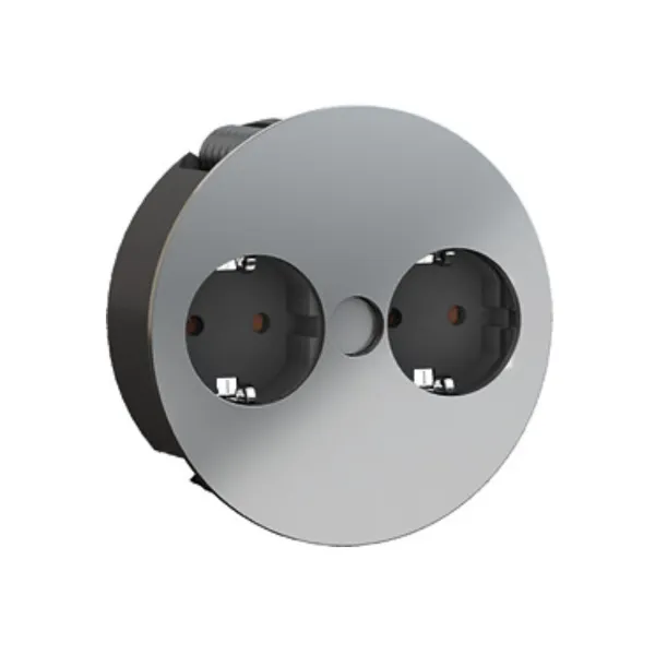 TWIST 2xCEE7/3 L2m cable chrome matte