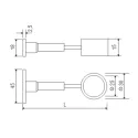 Mid support adjustable for Ø25mm tube