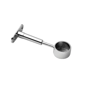 End support for Ø25mm tube, adjustable