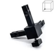 Jungtis CUBE trišakė su atrama reg.juoda