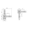 Joint CUBE 3-way with support adjustable black