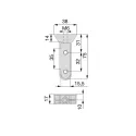 End support for oval tube, left and right, black