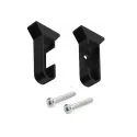 End support for oval tube, left and right, black