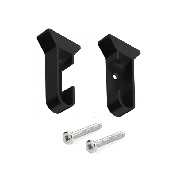 End support for oval tube, left and right, black