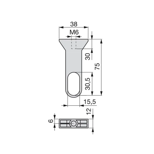 Mid support for oval tube