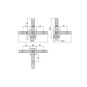 Joint CUBE 4-way with support adjustable black