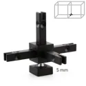 Joint CUBE 4-way with support adjustable black