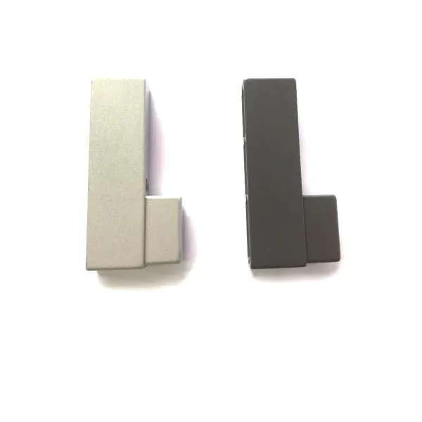 End support for 30x10mm rectangular tube, aluminum