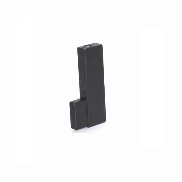 End support for 30x10mm rectangular tube, aluminum